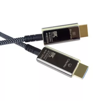 PREMIUMCORD Ultra High Speed HDMI 2.1 optický fiber kabel 8K@60Hz, zlacené 50m