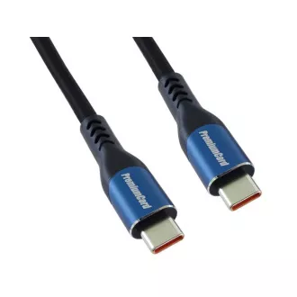 PremiumCord USB-C kabel (USB 3.2 GEN 2x2, 5A, 100W, 20Gbit/s) 0, 5m, bavlněný oplet PremiumCord USB-C kabel (USB 3.2 GEN 2x2, 5A, 100W, 20Gbit/s) 0, 5m, bavlněný oplet