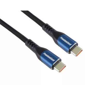 PremiumCord USB-C kabel (USB 3.2 GEN 2x2, 5A, 100W, 20Gbit/s) 1m, bavlněný oplet PremiumCord USB-C kabel (USB 3.2 GEN 2x2, 5A, 100W, 20Gbit/s) 1m, bavlněný oplet