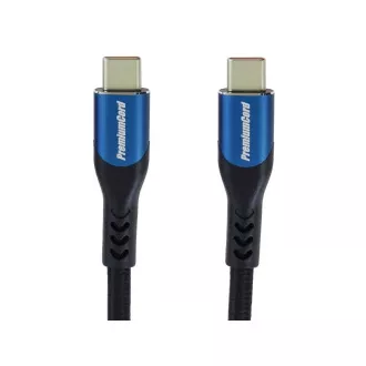 PremiumCord USB-C kabel (USB 3.2 GEN 2x2, 5A, 100W, 20Gbit/s) 1, 5m, bavlněný oplet PremiumCord USB-C kabel (USB 3.2 GEN 2x2, 5A, 100W, 20Gbit/s) 1, 5m, bavlněný oplet