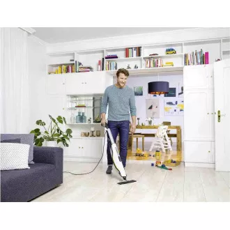 Karcher SC 3 Upright parní mop, 1600 W, eliminuje až 99, 999 % virů a 99, 99 % běžných domácích bakterií, bílá