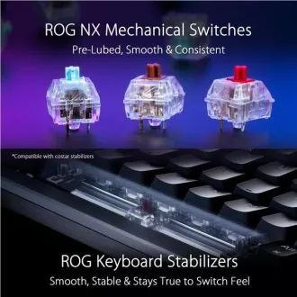 ASUS klávesnice ROG AZOTH, mechanická, Bluetooth, US, černá ASUS klávesnice ROG AZOTH, mechanická, Bluetooth, US, černá