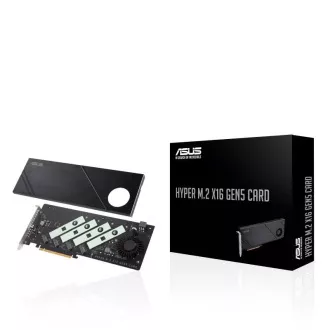 ASUS HYPER M.2 x16 GEN5 Card, 4xM.2 ASUS HYPER M.2 x16 GEN5 Card, 4xM.2