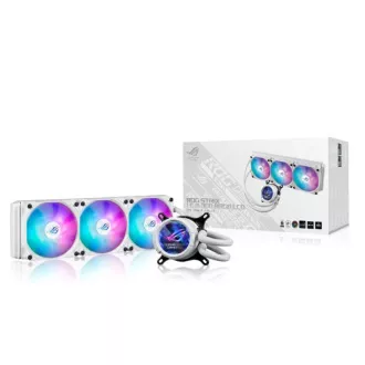 ASUS vodní chladič CPU AIO ROG STRIX LC III 360 ARGB LCD WHITE, 3x120mm, LCD Displej, LGA1851, AM5, bílá ASUS vodní chladič CPU AIO ROG STRIX LC III 360 ARGB LCD WHITE, 3x120mm, LCD Displej, LGA1851, AM5, bílá