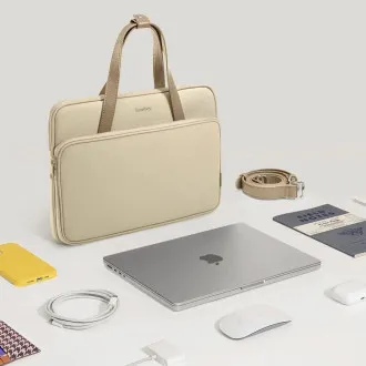 tomtoc Shoulder Bag - 14" a 13" MacBook Pro / Air, khaki tomtoc Shoulder Bag - 14" a 13" MacBook Pro / Air, khaki