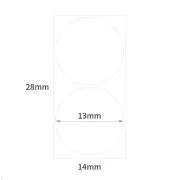 Niimbot štítky R 14x28mm 220ks WhiteRound B pro D11 a D110