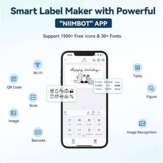 Niimbot Tiskárna štítků B1 Smart, lake blue + role štítků 210ks Niimbot Tiskárna štítků B1 Smart, lake blue + role štítků 210ks