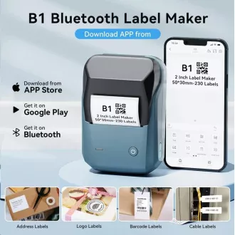 Niimbot Tiskárna štítků B1 Smart, lake blue + role štítků 210ks Niimbot Tiskárna štítků B1 Smart, lake blue + role štítků 210ks