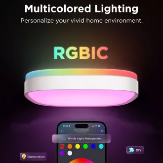Govee RGBICWW Smart čtverhranné stropní světlo 2400lm 30cm Matter Govee RGBICWW Smart čtverhranné stropní světlo 2400lm 30cm Matter