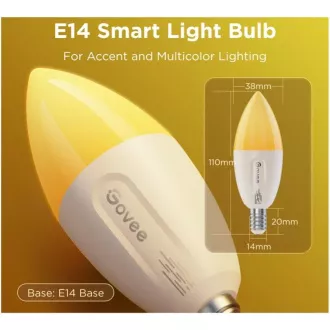 Govee Smart žárovka RGBWW 5W-50W 450lm E14 Long Life 2ks Matter