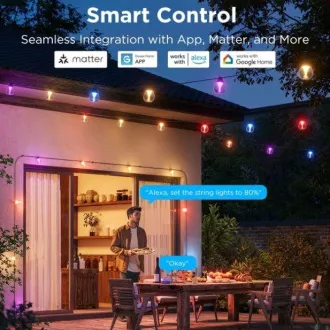 Govee RGBICW Smart zahradní řetěz 15 žárovek Matter Govee RGBICW Smart zahradní řetěz 15 žárovek Matter