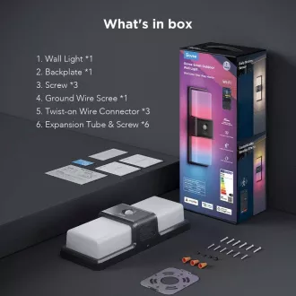 Govee RGBICWW Smart venkovní nástěnné světlo 1500lm Matter