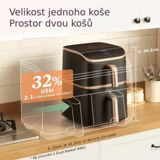 Cosori Turbo Tower Pro chytrá horkovzdušná fritéza 10, 8l černá Cosori Turbo Tower Pro chytrá horkovzdušná fritéza 10, 8l černá