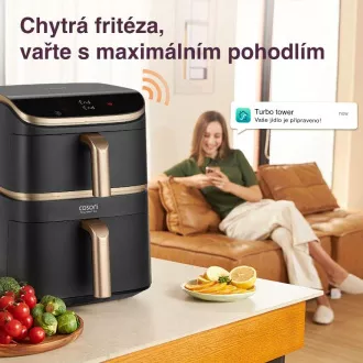 Cosori Turbo Tower Pro chytrá horkovzdušná fritéza 10, 8l černá Cosori Turbo Tower Pro chytrá horkovzdušná fritéza 10, 8l černá