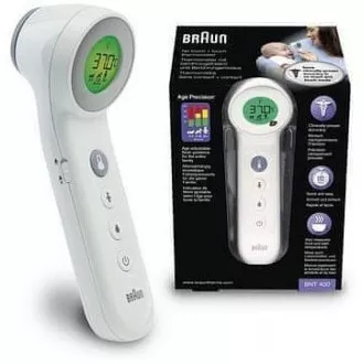 Braun BNT400B bezdotykový teploměr, extrémně citlivý senzor, technologie Age Precision, černý