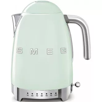 Smeg KLF04PGEU rychlovarná konvice, 1, 7 l (7 šálků), 2400 W, styl 50. let, řízení teploty, 7 programů, pastelově zelená Smeg KLF04PGEU rychlovarná konvice, 1, 7 l (7 šálků), 2400 W, styl 50. let, řízení teploty, 7 programů, pastelově zelená