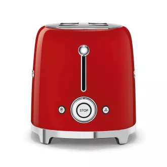 Smeg TSF01RDEU toustovač / topinkovač, 2 toasty, 6 úrovní opékání, zásuvka na drobky, styl 50. let, červená Smeg TSF01RDEU toustovač / topinkovač, 2 toasty, 6 úrovní opékání, zásuvka na drobky, styl 50. let, červená