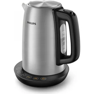 Philips HD9359/90 rychlovarná konvice, 1.7 l, 2200 W, regulace teploty, černá / stříbrná