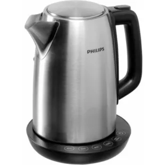 Philips HD9359/90 rychlovarná konvice, 1.7 l, 2200 W, regulace teploty, černá / stříbrná