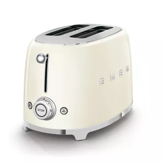 Smeg TSF01CREU toustovač / topinkovač, 2 toasty, 6 úrovní opékání, zásuvka na drobky, styl. 50. let, krémový Smeg TSF01CREU toustovač / topinkovač, 2 toasty, 6 úrovní opékání, zásuvka na drobky, styl. 50. let, krémový