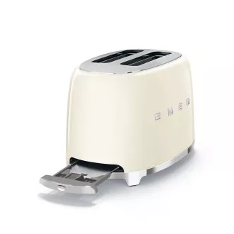 Smeg TSF01CREU toustovač / topinkovač, 2 toasty, 6 úrovní opékání, zásuvka na drobky, styl. 50. let, krémový Smeg TSF01CREU toustovač / topinkovač, 2 toasty, 6 úrovní opékání, zásuvka na drobky, styl. 50. let, krémový