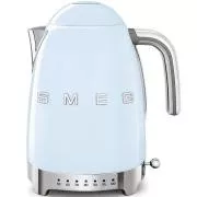 Smeg KLF04PBEU rychlovarná konvice, 1, 7 l (7 šálků), 2400 W, styl 50. let, řízení teploty, 7 programů, pastelově modrá