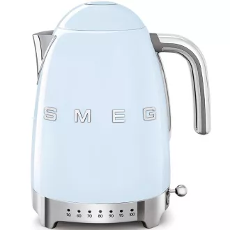 Smeg KLF04PBEU rychlovarná konvice, 1, 7 l (7 šálků), 2400 W, styl 50. let, řízení teploty, 7 programů, pastelově modrá Smeg KLF04PBEU rychlovarná konvice, 1, 7 l (7 šálků), 2400 W, styl 50. let, řízení teploty, 7 programů, pastelově modrá
