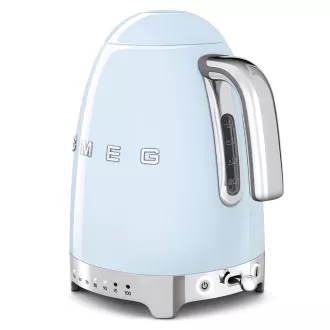 Smeg KLF04PBEU rychlovarná konvice, 1, 7 l (7 šálků), 2400 W, styl 50. let, řízení teploty, 7 programů, pastelově modrá Smeg KLF04PBEU rychlovarná konvice, 1, 7 l (7 šálků), 2400 W, styl 50. let, řízení teploty, 7 programů, pastelově modrá