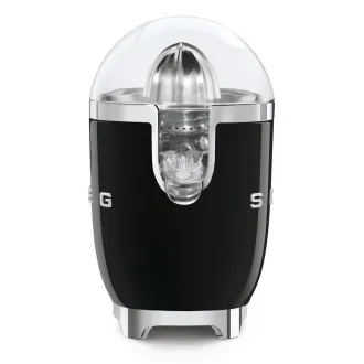 Smeg CJF11BLEU citrusový odšťavňovač, 70 W, manuální tlak, univerzální kužel z nerezové oceli, černý Smeg CJF11BLEU citrusový odšťavňovač, 70 W, manuální tlak, univerzální kužel z nerezové oceli, černý