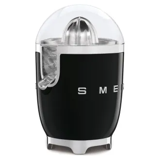 Smeg CJF11BLEU citrusový odšťavňovač, 70 W, manuální tlak, univerzální kužel z nerezové oceli, černý Smeg CJF11BLEU citrusový odšťavňovač, 70 W, manuální tlak, univerzální kužel z nerezové oceli, černý