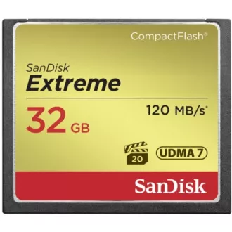 SanDisk Compact Flash 32GB Extreme (R:120/W:85 MB/s) UDMA7 SanDisk Compact Flash 32GB Extreme (R:120/W:85 MB/s) UDMA7