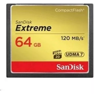 SanDisk Compact Flash 64GB Extreme (R:120/W:85 MB/s) UDMA7 SanDisk Compact Flash 64GB Extreme (R:120/W:85 MB/s) UDMA7