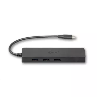 i-tec USB-C 3.1 Slim 3-portový HUB + RJ-45 i-tec USB-C 3.1 Slim 3-portový HUB + RJ-45