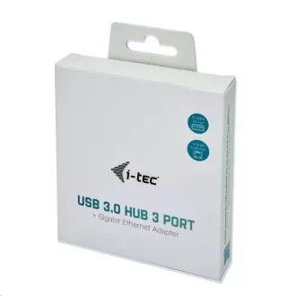 i-tec USB 3.0 Metal HUB 3 Port + Gigabit Ethernet Adapter i-tec USB 3.0 Metal HUB 3 Port + Gigabit Ethernet Adapter