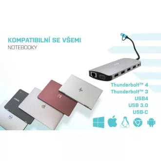 i-tec USB 3.0 USB-C/Thunderbolt 3x Display Metal Nano Dock with LAN, PD 100 W i-tec USB 3.0 USB-C/Thunderbolt 3x Display Metal Nano Dock with LAN, PD 100 W