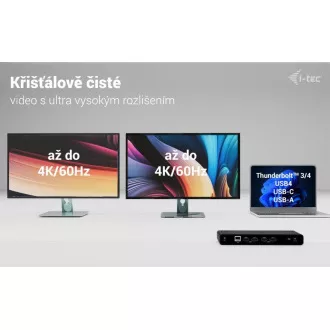 i-tec Universal Dual 4K Display Docking Station, Power Delivery 85W + i-tec USB-C Charger 100W i-tec Universal Dual 4K Display Docking Station, Power Delivery 85W + i-tec USB-C Charger 100W