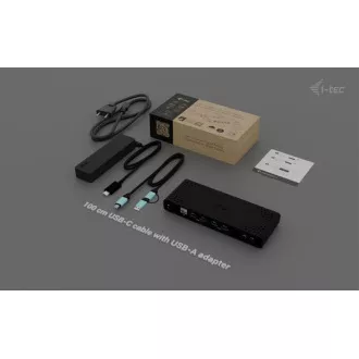 i-tec Universal Dual 4K Display Docking Station, Power Delivery 85W + i-tec USB-C Charger 100W i-tec Universal Dual 4K Display Docking Station, Power Delivery 85W + i-tec USB-C Charger 100W