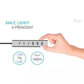i-tec USB-C/USB-A Charging Metal HUB 7 Port (3x USB-C, 4x USB-A)