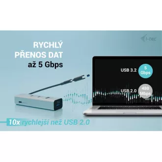 i-tec Universal Charging Metal HUB 2x USB-C + 2x USB-A Port, PD 85W