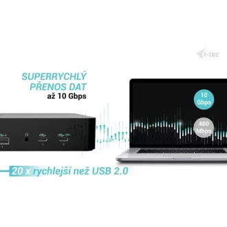 i-tec Universal Intelligent Dual Display Docking Station, Power Delivery 100W i-tec Universal Intelligent Dual Display Docking Station, Power Delivery 100W