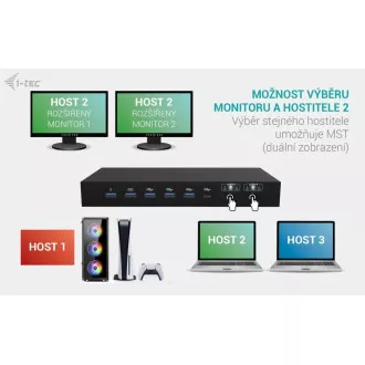 i-tec USB-C KVM Docking station for 3 Hosts, Dual Display, Power Delivery 1x 92W/2x 65W i-tec USB-C KVM Docking station for 3 Hosts, Dual Display, Power Delivery 1x 92W/2x 65W