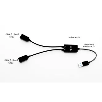 i-tec USB-A Cable HUB 2 port (2x USB-A) i-tec USB-A Cable HUB 2 port (2x USB-A)