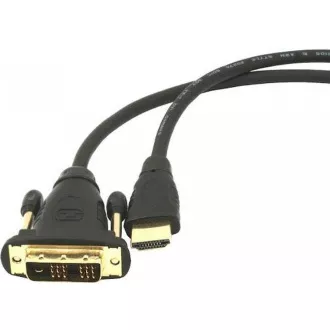 GEMBIRD Kabel HDMI - DVI 3m (M/M, DVI-D, Single Link, zlacené kontakty, stíněný) GEMBIRD Kabel HDMI - DVI 3m (M/M, DVI-D, Single Link, zlacené kontakty, stíněný)
