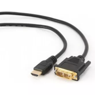 GEMBIRD Kabel HDMI - DVI 4, 5m (M/M, DVI-D, Single Link, zlacené kontakty, stíněný) GEMBIRD Kabel HDMI - DVI 4, 5m (M/M, DVI-D, Single Link, zlacené kontakty, stíněný)