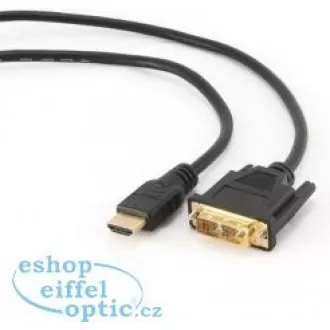 GEMBIRD Kabel HDMI - DVI 4, 5m (M/M, DVI-D, Single Link, zlacené kontakty, stíněný) GEMBIRD Kabel HDMI - DVI 4, 5m (M/M, DVI-D, Single Link, zlacené kontakty, stíněný)