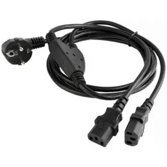 GEMBIRD Kabel napájecí 230V 2m 2 zástrčky (Y rozdvojka)