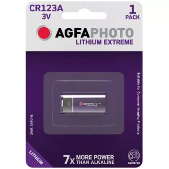 AgfaPhoto lithiová foto baterie CR123A, blistr 1ks