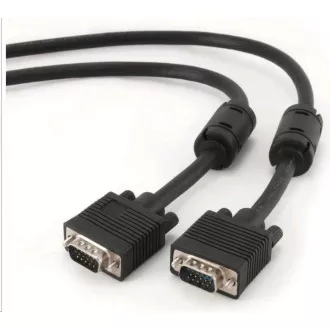 GEMBIRD Kabel VGA propojovací 1, 8m, černý (HD15M/M, dvojité stínění, feritová jádra)