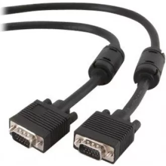 GEMBIRD Kabel VGA propojovací 1, 8m, černý (HD15M/M, dvojité stínění, feritová jádra)