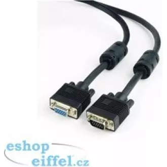 GEMBIRD Kabel VGA prodlužovací 1, 8m, černý (HD15M/F, dvojité stínění, feritová jádra) GEMBIRD Kabel VGA prodlužovací 1, 8m, černý (HD15M/F, dvojité stínění, feritová jádra)